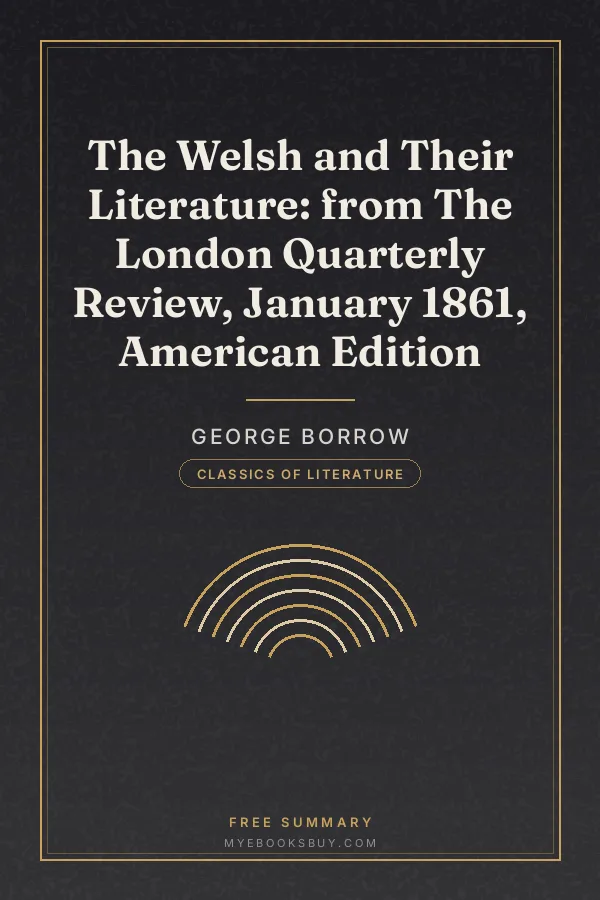 Cover of The Welsh and Their Literature: from The London Quarterly Review, January 1861, American Edition