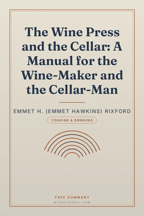 Cover of The Wine Press and the Cellar: A Manual for the Wine-Maker and the Cellar-Man