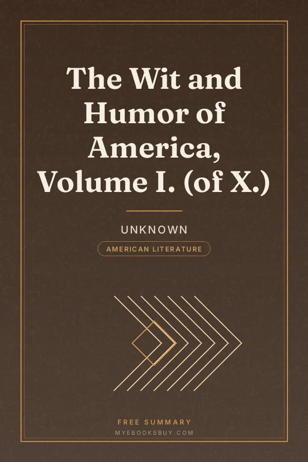 Cover of The Wit and Humor of America, Volume I. (of X.)
