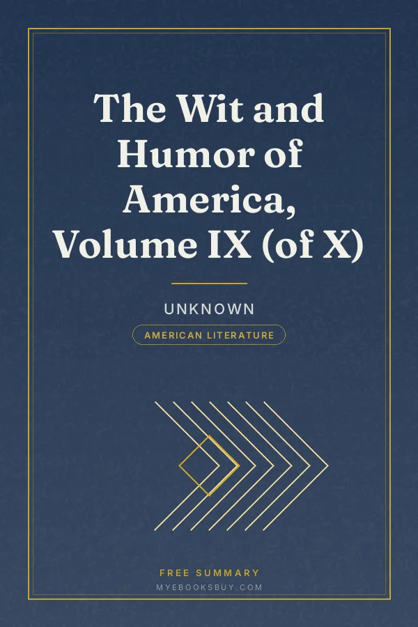 Cover of The Wit and Humor of America, Volume IX (of X)