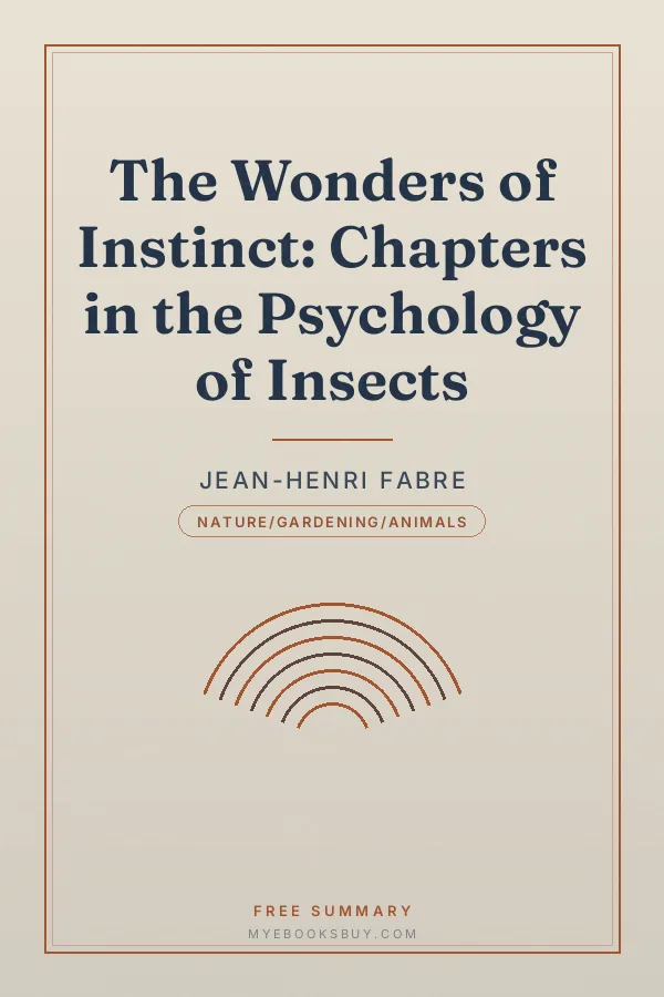 Cover of The Wonders of Instinct: Chapters in the Psychology of Insects