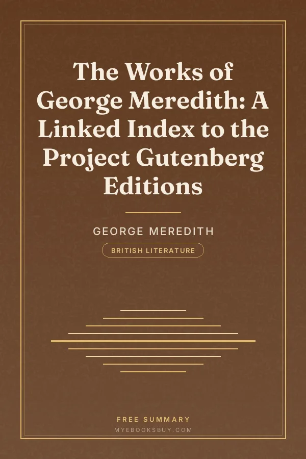 Cover of The Works of George Meredith: A Linked Index to the Project Gutenberg Editions