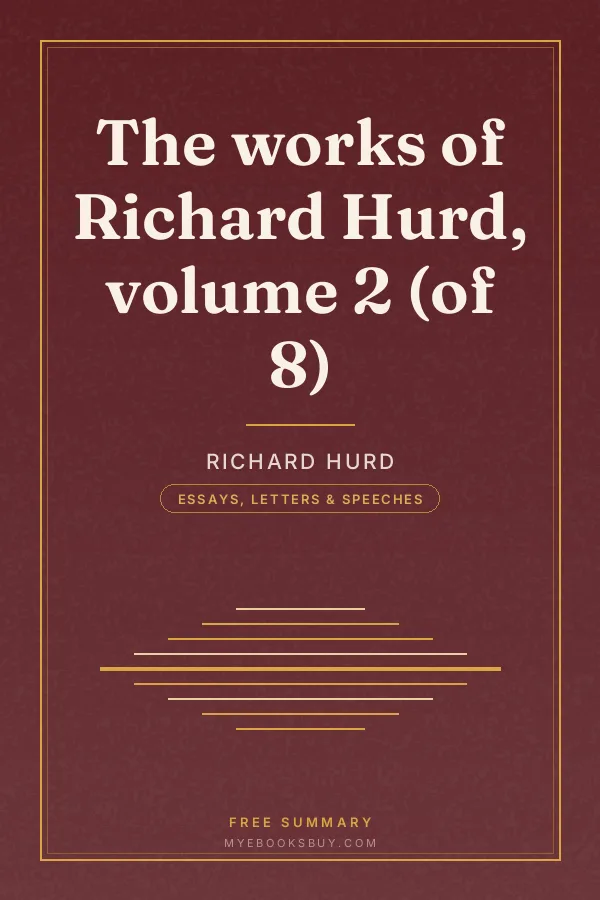 Cover of The works of Richard Hurd, volume 2 (of 8)