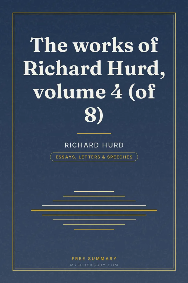 Cover of The works of Richard Hurd, volume 4 (of 8)