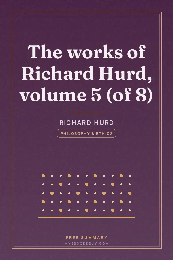 Cover of The works of Richard Hurd, volume 5 (of 8)