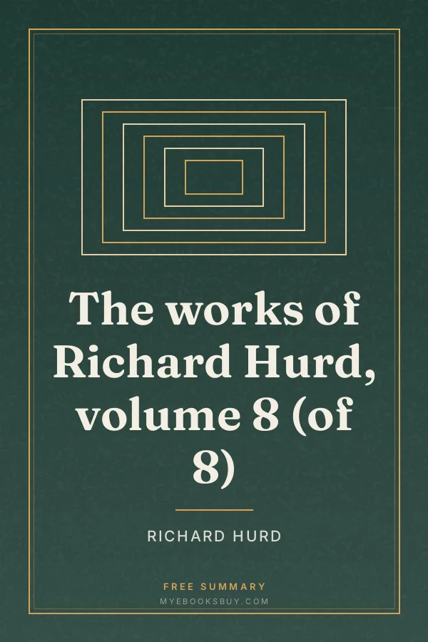Cover of The works of Richard Hurd, volume 8 (of 8)