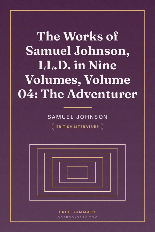 Cover of The Works of Samuel Johnson, LL.D. in Nine Volumes, Volume 04: The Adventurer