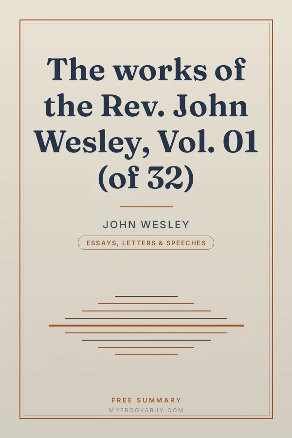 Cover of The works of the Rev. John Wesley, Vol. 01 (of 32)