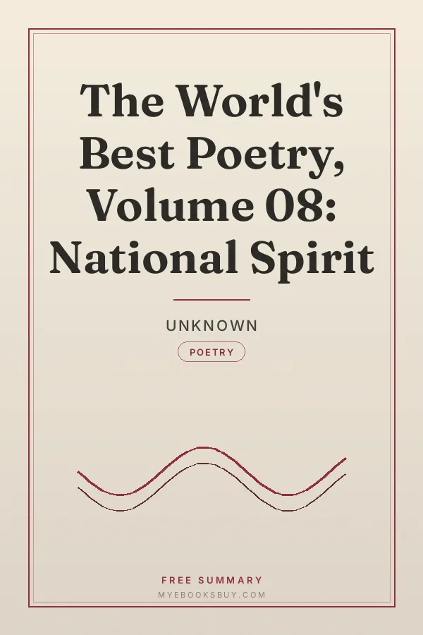 Cover of The World's Best Poetry, Volume 08: National Spirit