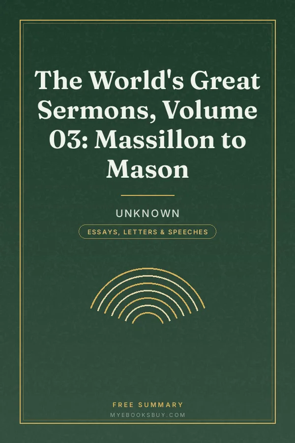 Cover of The World's Great Sermons, Volume 03: Massillon to Mason