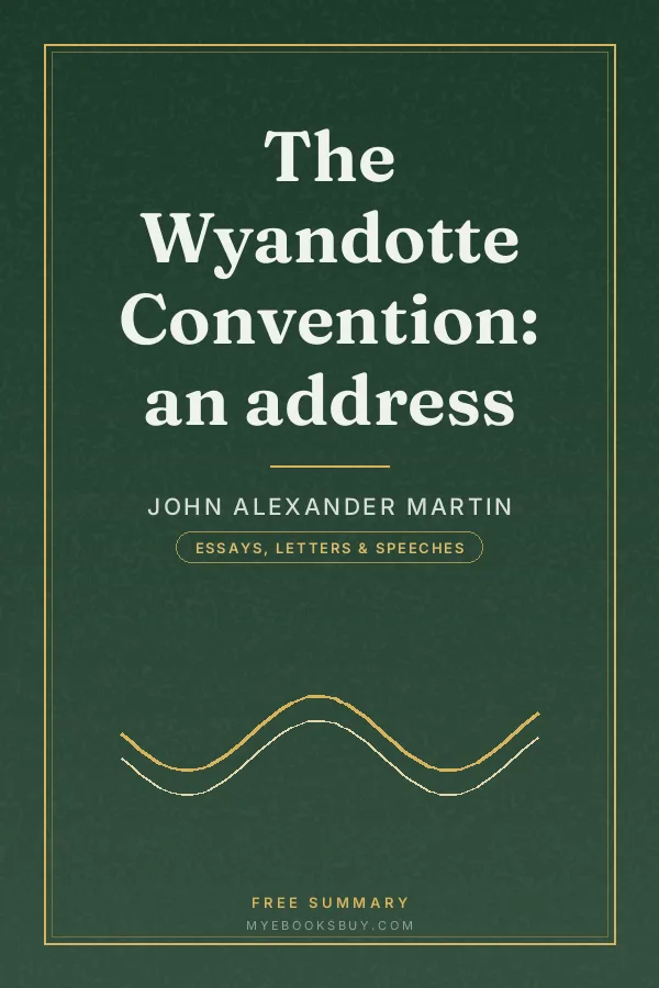 Cover of The Wyandotte Convention: an address