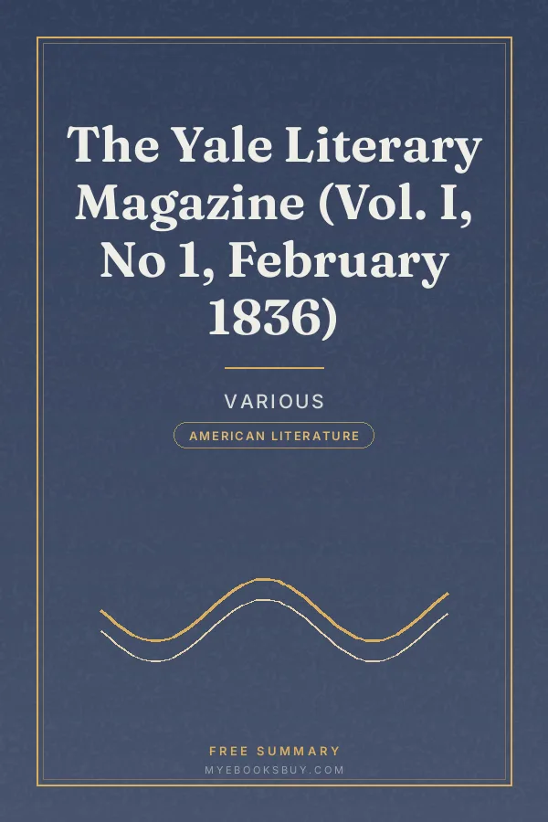 Cover of The Yale Literary Magazine (Vol. I, No 1, February 1836)