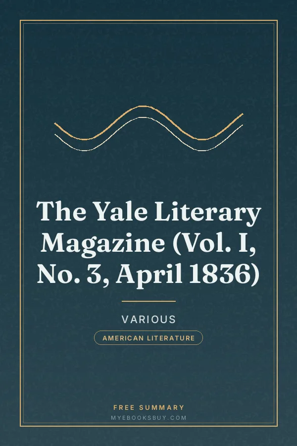 Cover of The Yale Literary Magazine (Vol. I, No. 3, April 1836)
