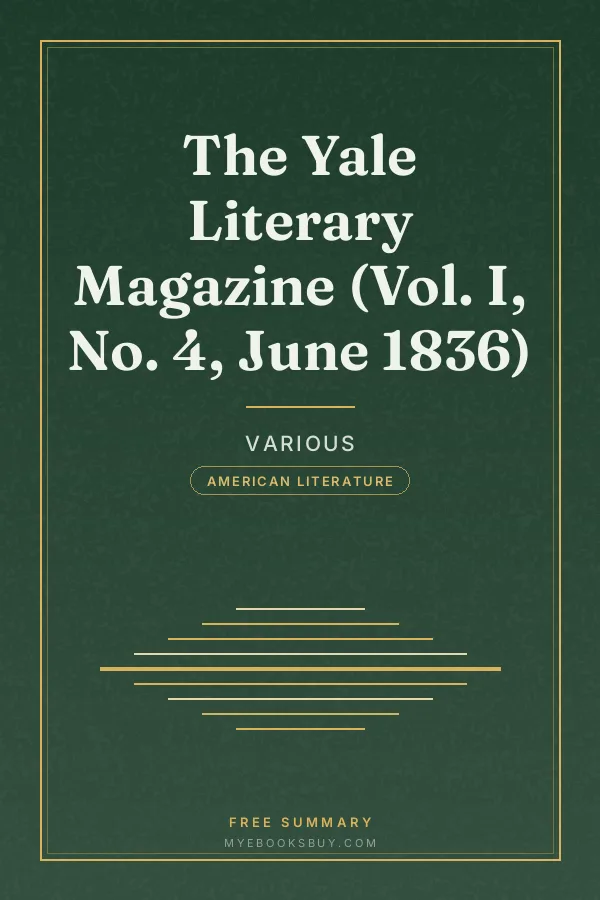 Cover of The Yale Literary Magazine (Vol. I, No. 4, June 1836)