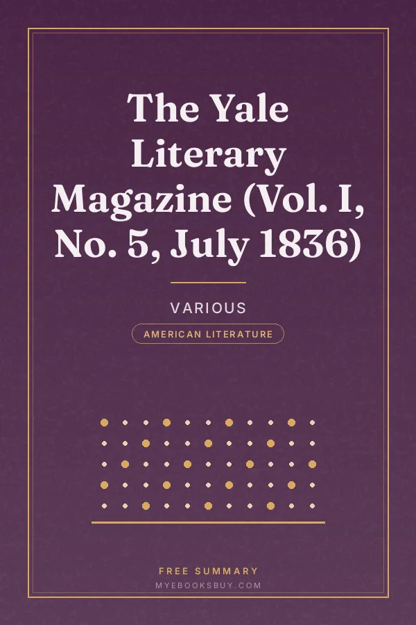Cover of The Yale Literary Magazine (Vol. I, No. 5, July 1836)