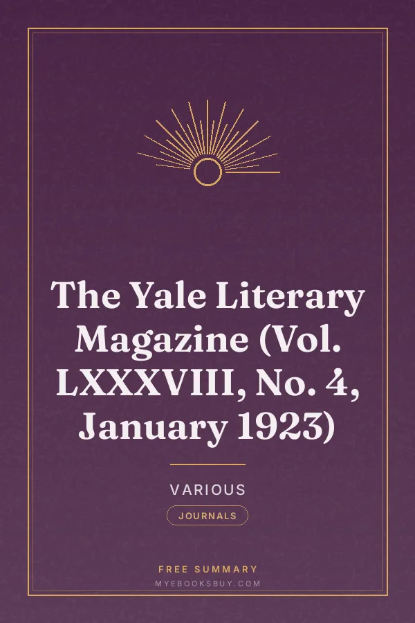 Cover of The Yale Literary Magazine (Vol. LXXXVIII, No. 4, January 1923)