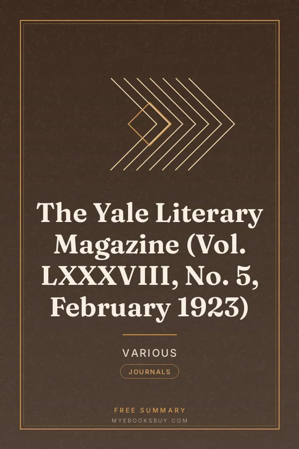 Cover of The Yale Literary Magazine (Vol. LXXXVIII, No. 5, February 1923)