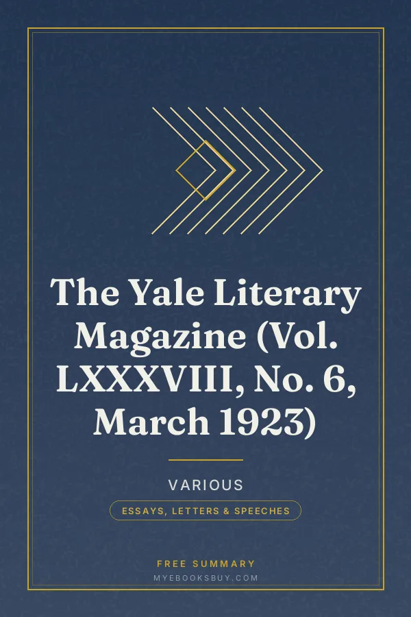 Cover of The Yale Literary Magazine (Vol. LXXXVIII, No. 6, March 1923)