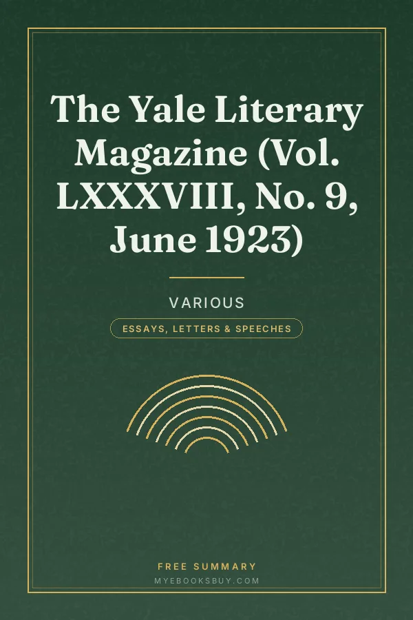 Cover of The Yale Literary Magazine (Vol. LXXXVIII, No. 9, June 1923)