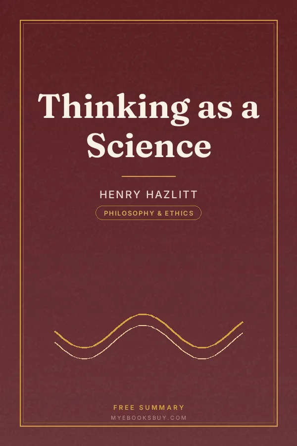 Cover of Thinking as a Science