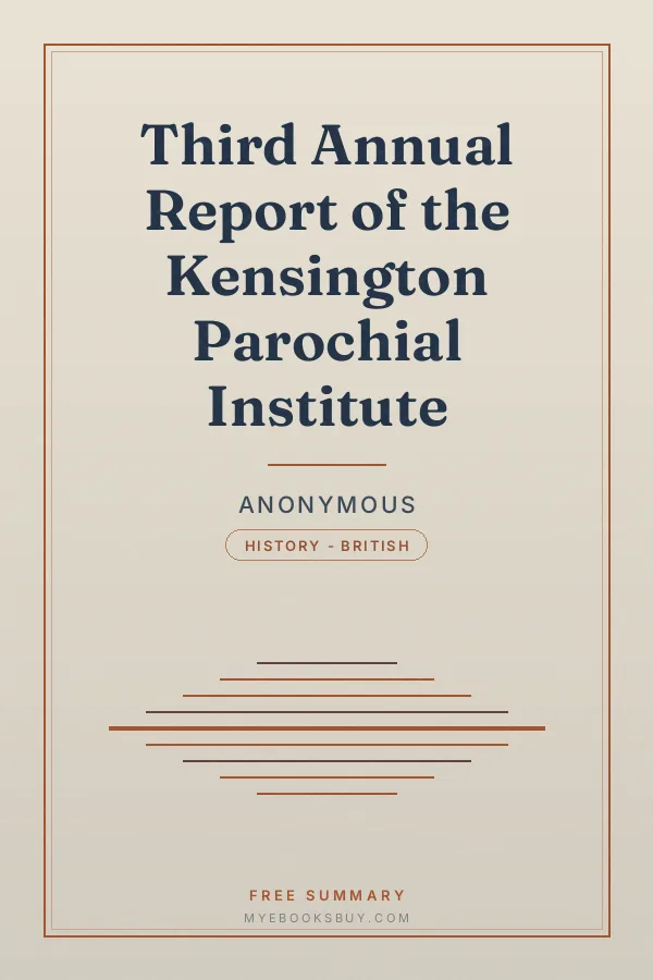 Cover of Third Annual Report of the Kensington Parochial Institute
