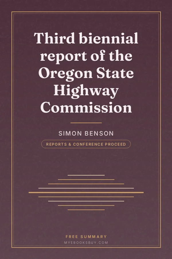 Cover of Third biennial report of the Oregon State Highway Commission