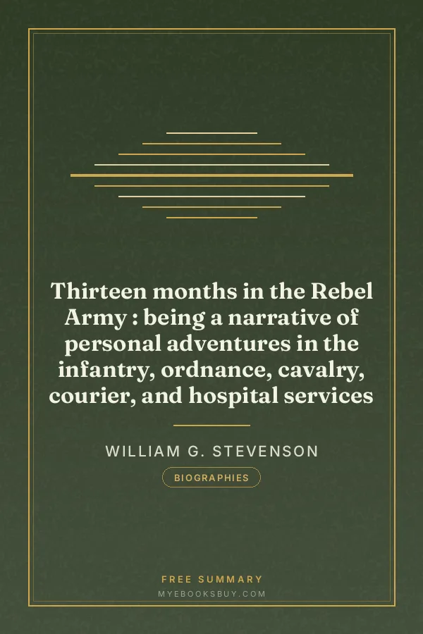 Cover of Thirteen months in the Rebel Army : being a narrative of personal adventures in the infantry, ordnance, cavalry, courier, and hospital services
