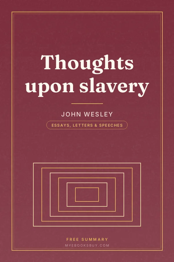 Cover of Thoughts upon slavery