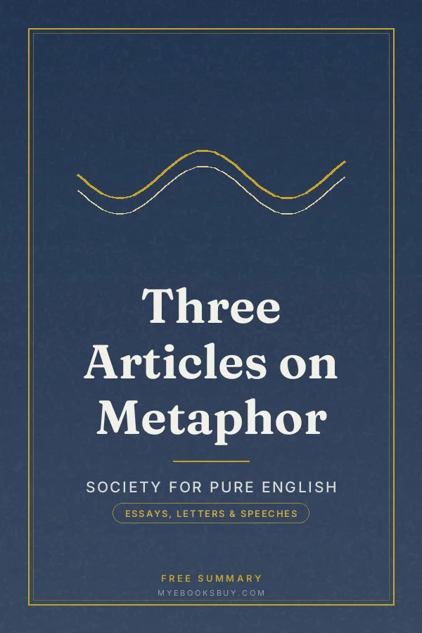 Cover of Three Articles on Metaphor
