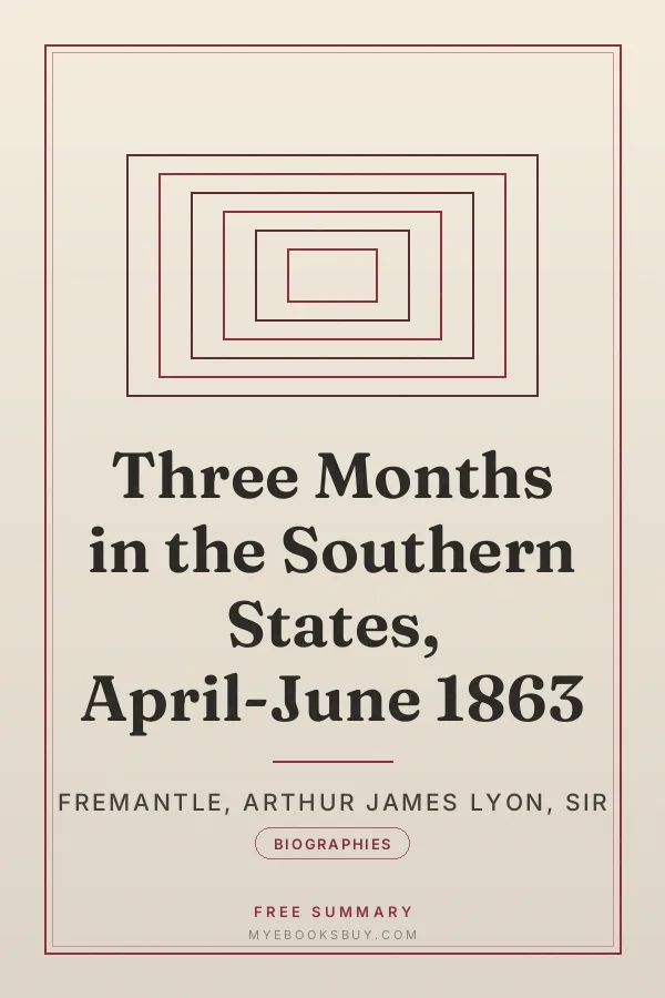 Cover of Three Months in the Southern States, April-June 1863