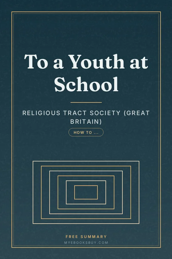 Cover of To a Youth at School