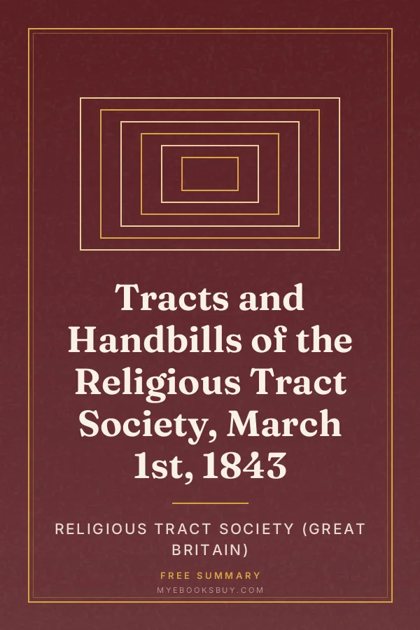 Cover of Tracts and Handbills of the Religious Tract Society, March 1st, 1843