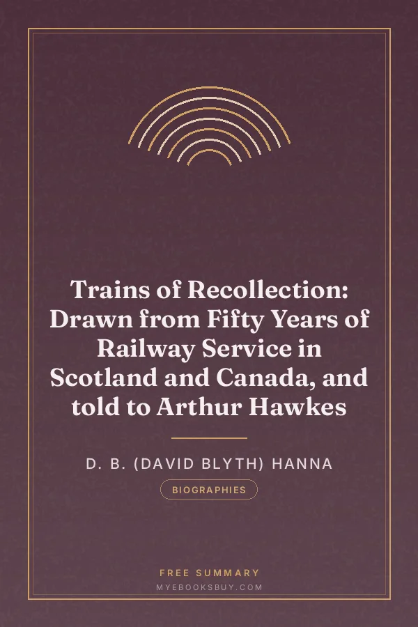 Cover of Trains of Recollection: Drawn from Fifty Years of Railway Service in Scotland and Canada, and told to Arthur Hawkes