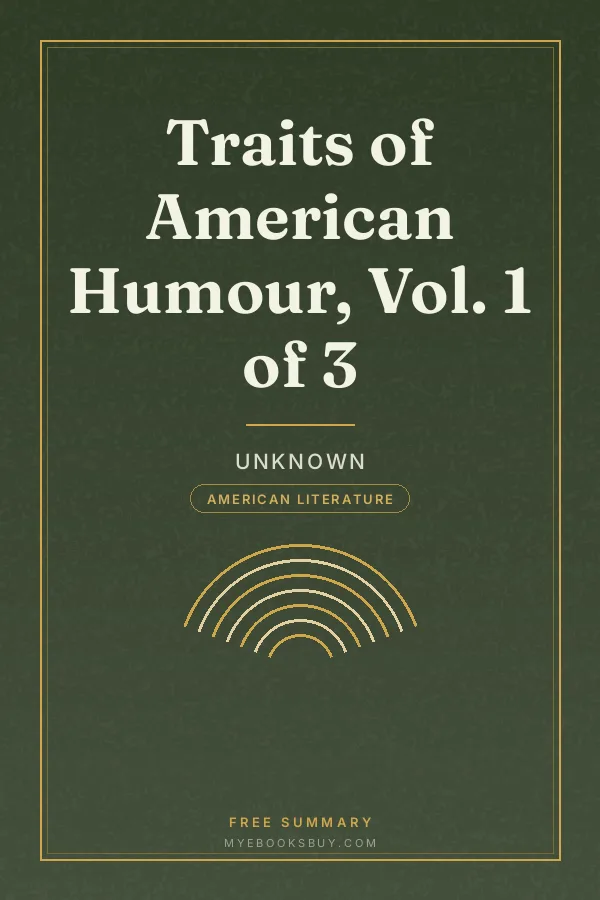 Cover of Traits of American Humour, Vol. 1 of 3
