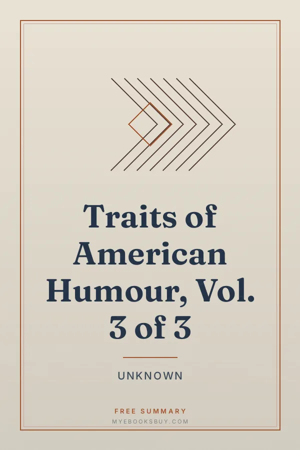 Cover of Traits of American Humour, Vol. 3 of 3