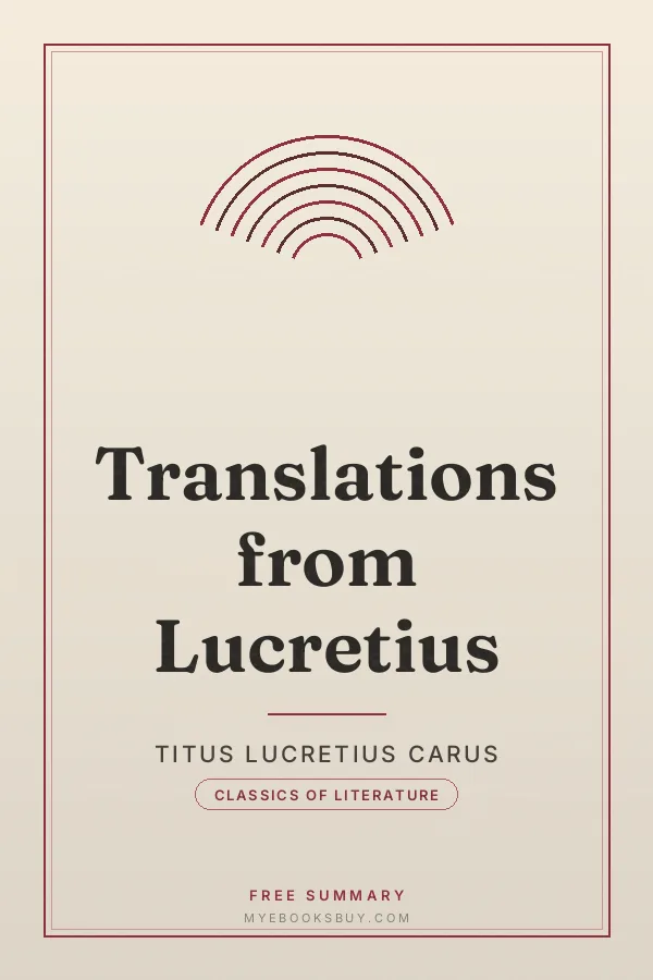 Cover of Translations from Lucretius