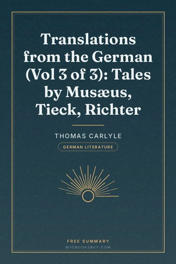 Cover of Translations from the German (Vol 3 of 3): Tales by Musæus, Tieck, Richter
