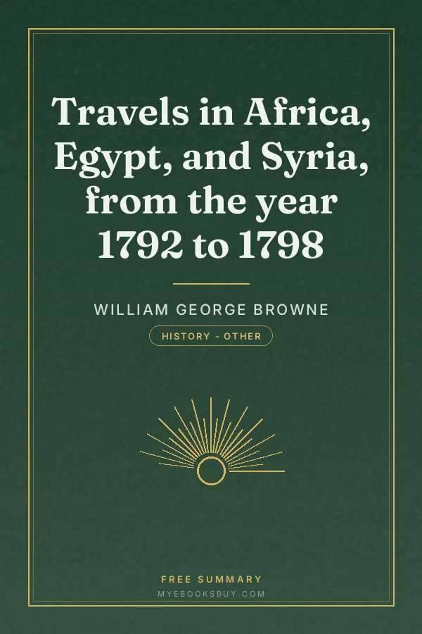 Cover of Travels in Africa, Egypt, and Syria, from the year 1792 to 1798