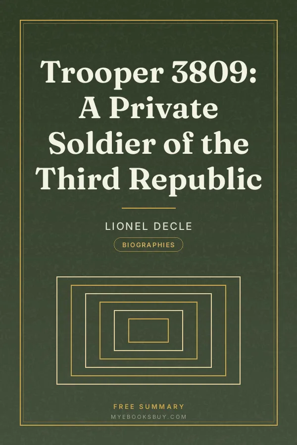 Cover of Trooper 3809: A Private Soldier of the Third Republic