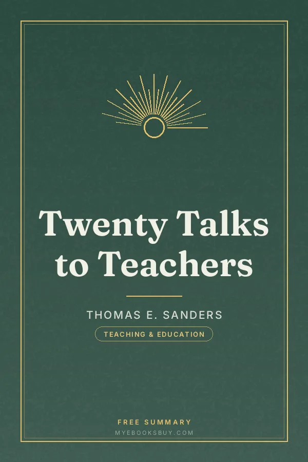 Cover of Twenty Talks to Teachers