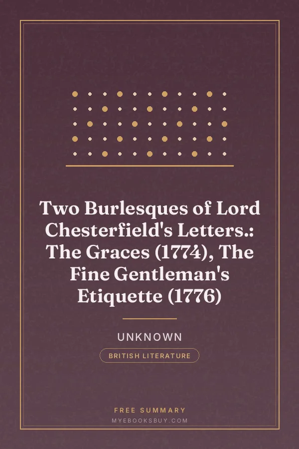 Cover of Two Burlesques of Lord Chesterfield's Letters.: The Graces (1774), The Fine Gentleman's Etiquette (1776)