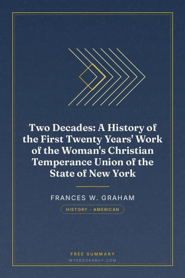 Cover of Two Decades: A History of the First Twenty Years' Work of the Woman's Christian Temperance Union of the State of New York