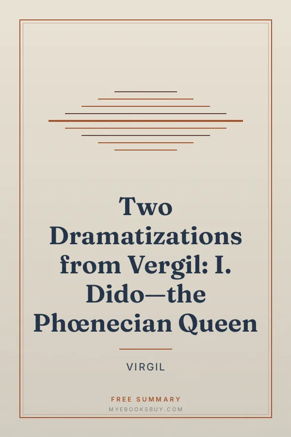 Cover of Two Dramatizations from Vergil: I. Dido—the Phœnecian Queen