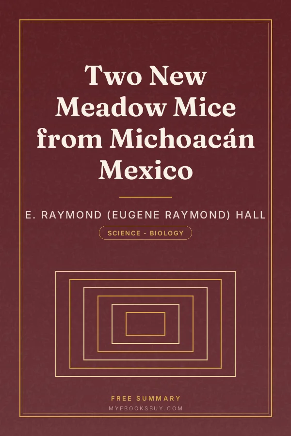Cover of Two New Meadow Mice from Michoacán Mexico