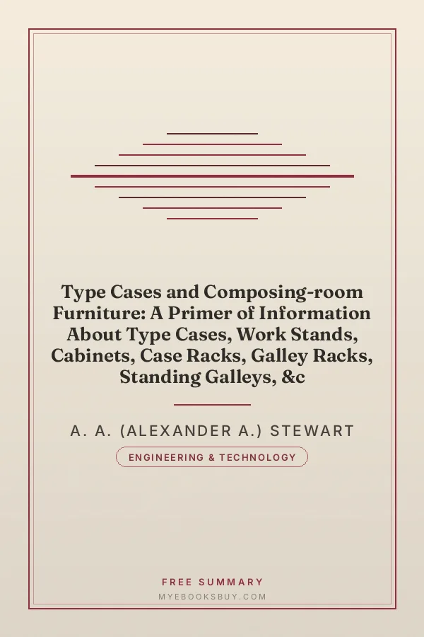 Cover of Type Cases and Composing-room Furniture: A Primer of Information About Type Cases, Work Stands, Cabinets, Case Racks, Galley Racks, Standing Galleys, &c