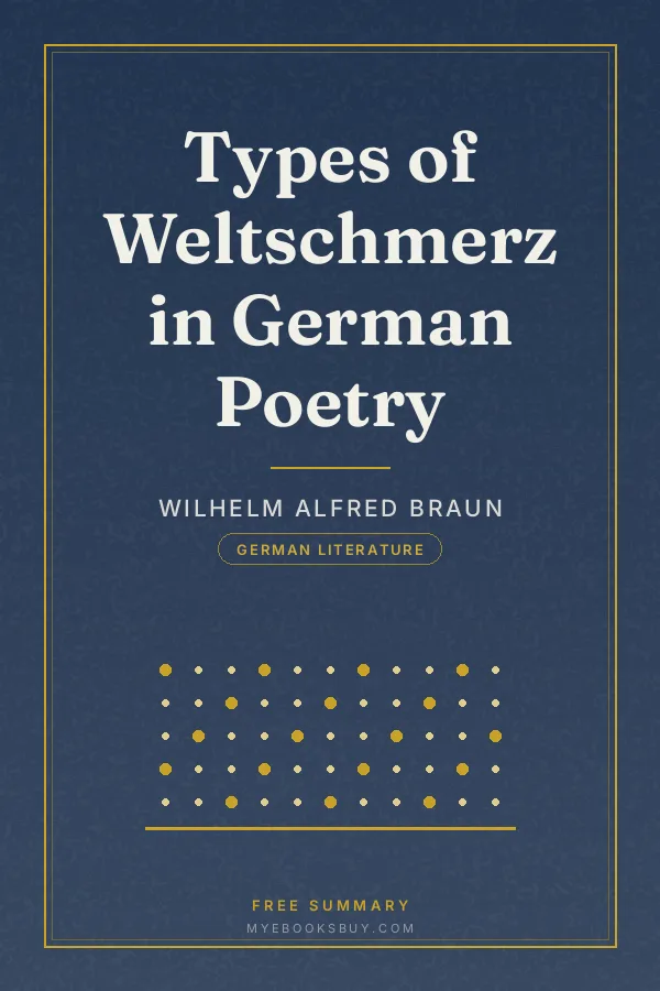 Cover of Types of Weltschmerz in German Poetry