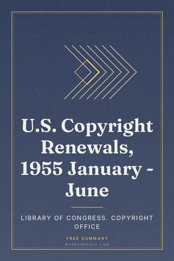 Cover of U.S. Copyright Renewals, 1955 January - June