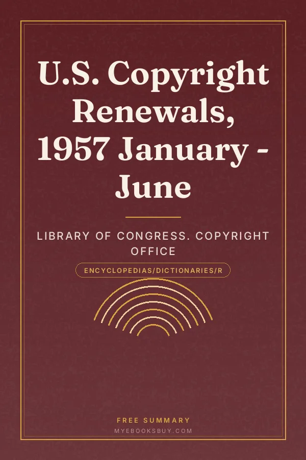 Cover of U.S. Copyright Renewals, 1957 January - June