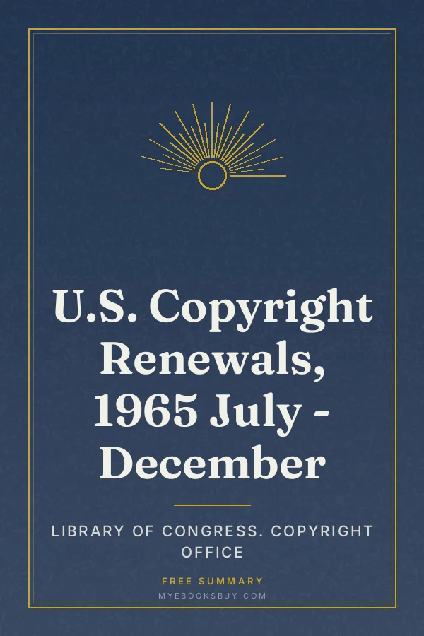 Cover of U.S. Copyright Renewals, 1965 July - December