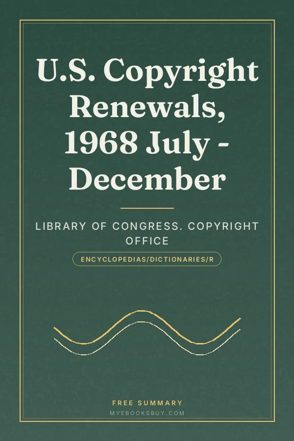 Cover of U.S. Copyright Renewals, 1968 July - December